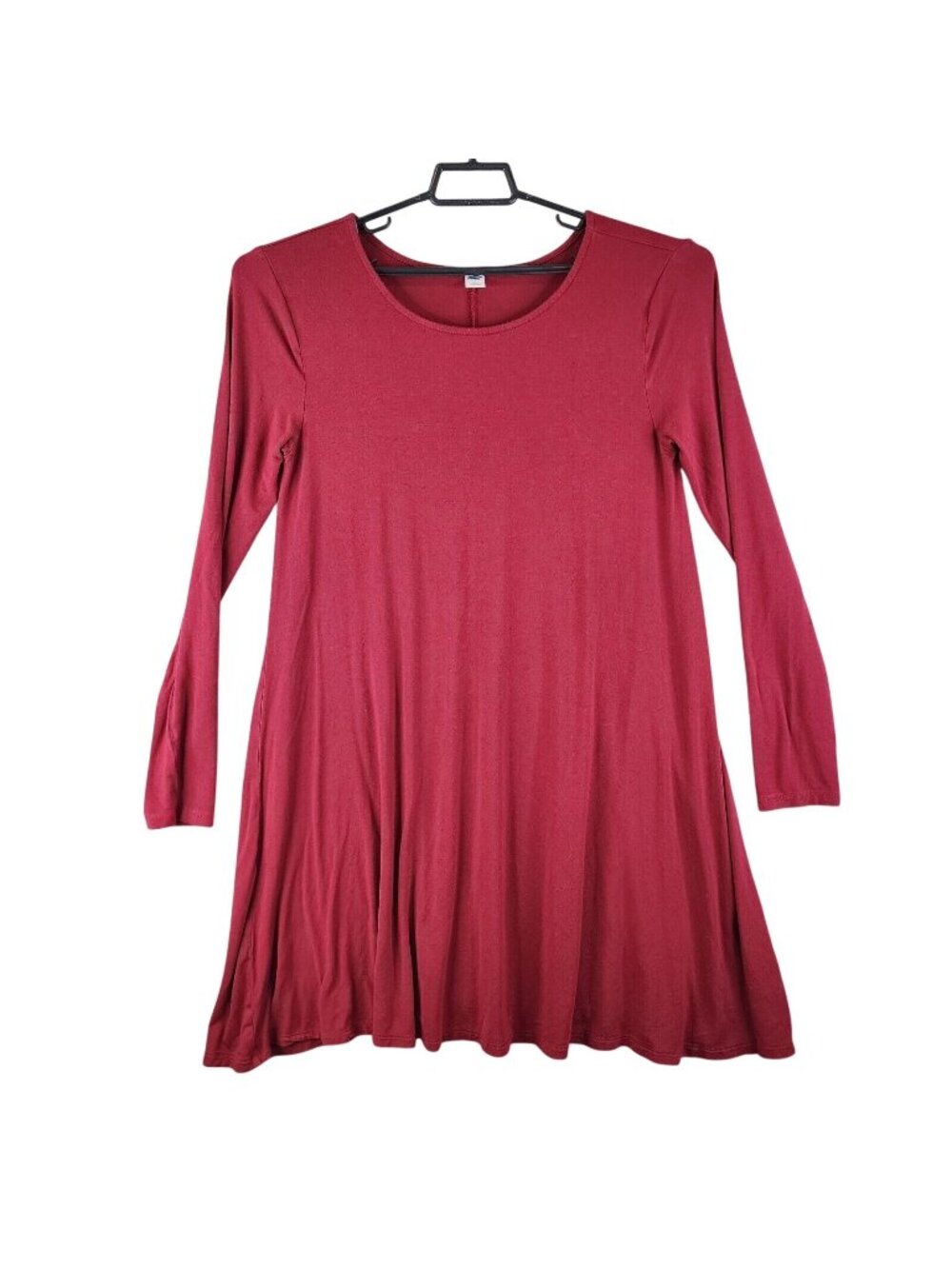 Womens Old Navy Red A-Line Dress Rayon Spandex Blend Stretch Size L